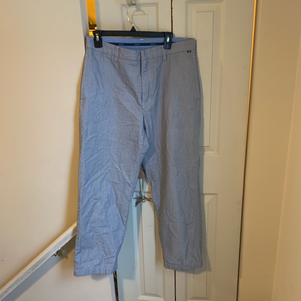 Nautica Relax Blue vertical stripe pants 34w 34l